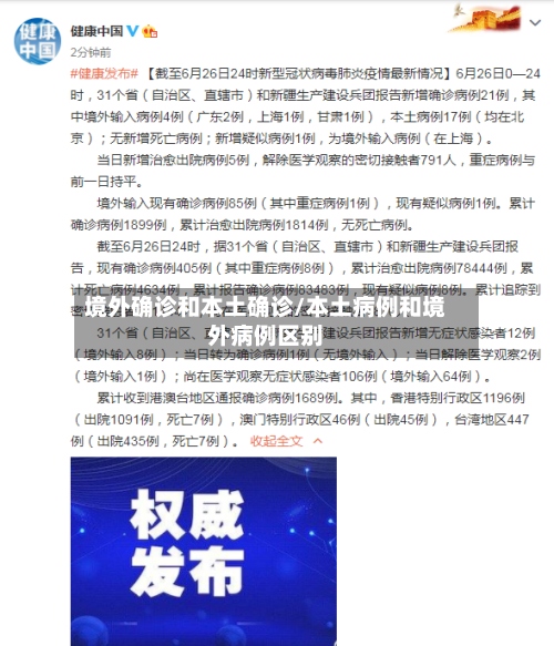 境外确诊和本土确诊/本土病例和境外病例区别-第2张图片