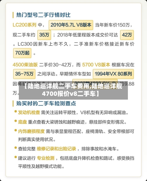 【陆地巡洋舰二手车费用,陆地巡洋舰4700报价v8二手车】-第2张图片