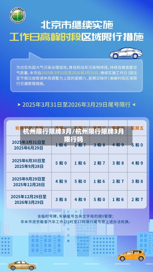 杭州限行限牌3月/杭州限行限牌3月限行吗