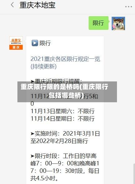 重庆限行限的是桥吗(重庆限行包括哪些桥)-第3张图片