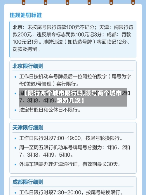 【限行两个城市限行吗,限号两个城市跑罚几次】-第2张图片