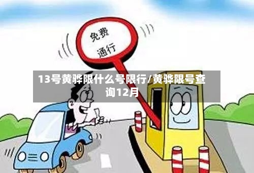 13号黄骅限什么号限行/黄骅限号查询12月