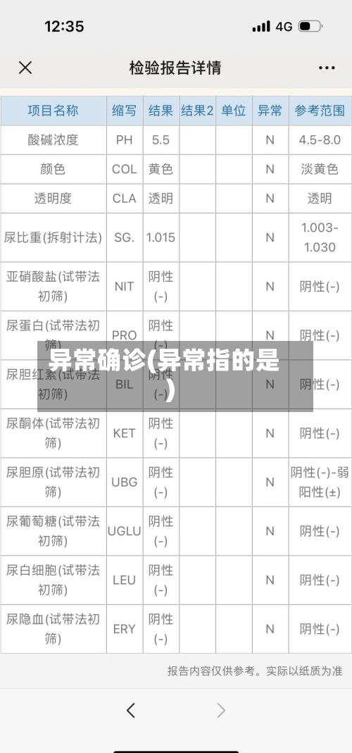 异常确诊(异常指的是)