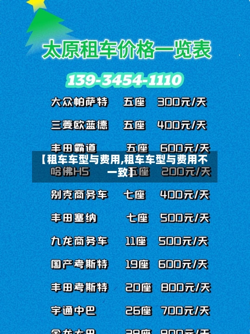 【租车车型与费用,租车车型与费用不一致】