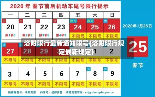 洛阳限行最新通知限号(洛阳限行规定最新规定)