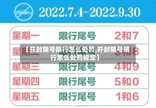 【开封限号限行怎么处罚,开封限号限行怎么处罚规定】