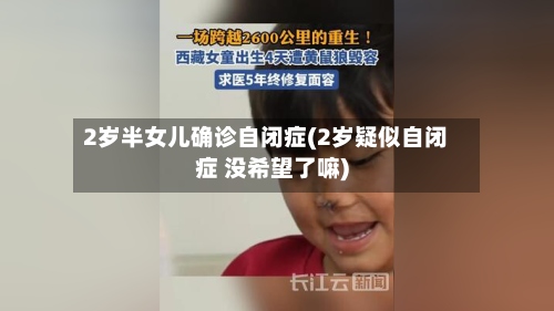 2岁半女儿确诊自闭症(2岁疑似自闭症 没希望了嘛)-第2张图片
