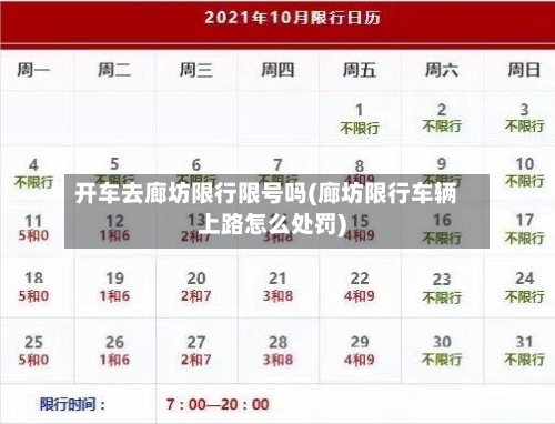 开车去廊坊限行限号吗(廊坊限行车辆上路怎么处罚)