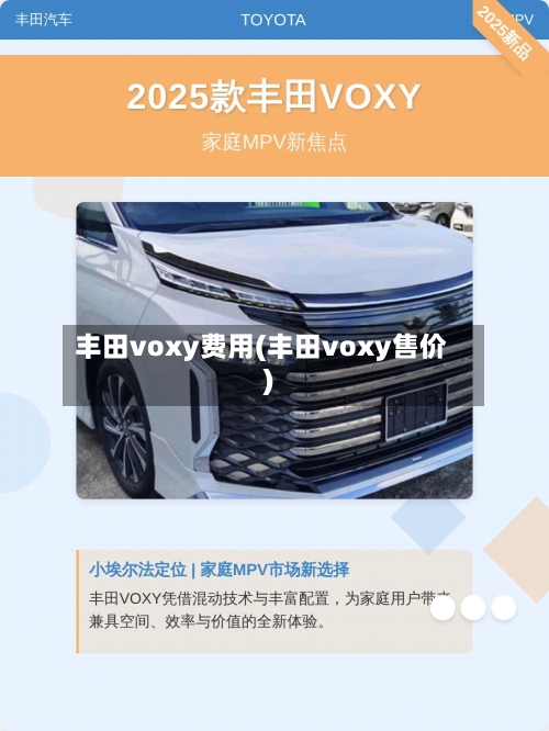 丰田voxy费用(丰田voxy售价)-第3张图片