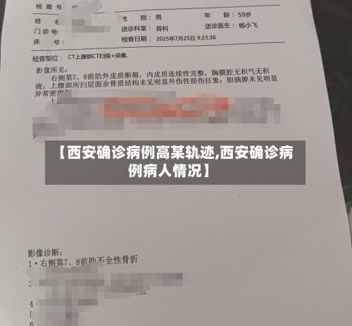 【西安确诊病例高某轨迹,西安确诊病例病人情况】-第2张图片