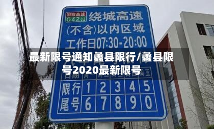 最新限号通知蠡县限行/蠡县限号2020最新限号