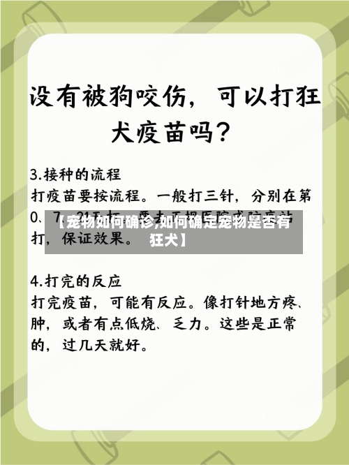 【宠物如何确诊,如何确定宠物是否有狂犬】