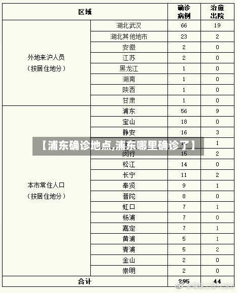 【浦东确诊地点,浦东哪里确诊了】