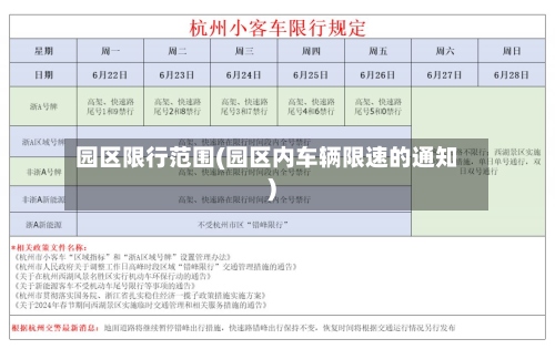 园区限行范围(园区内车辆限速的通知)-第2张图片