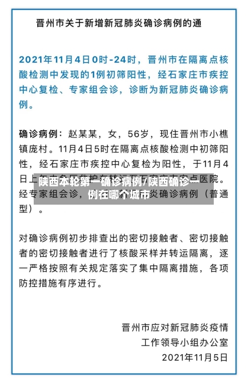 陕西本轮第一确诊病例/陕西确诊一例在哪个城市