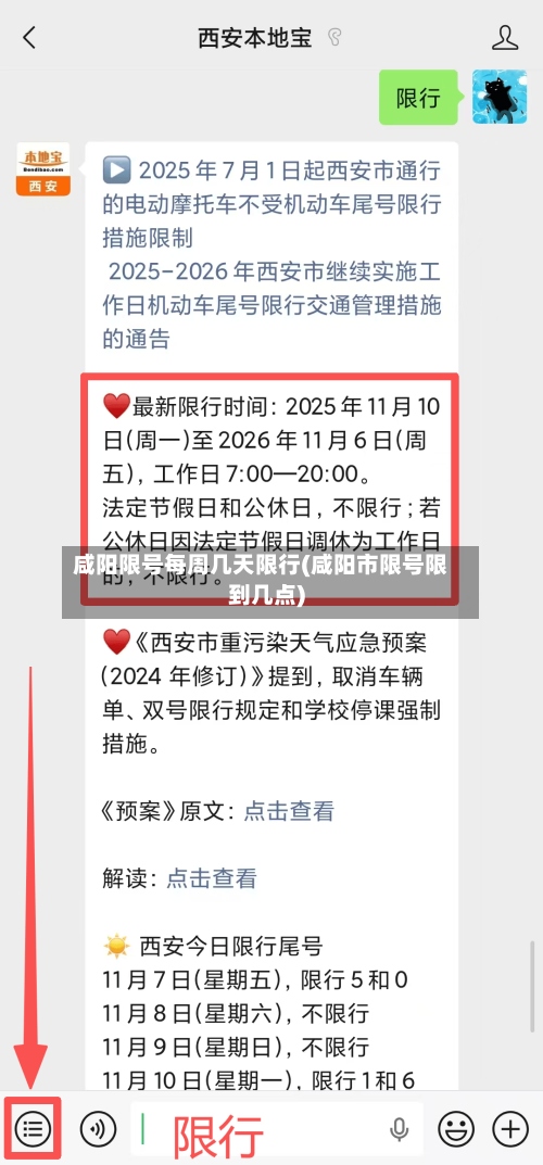 咸阳限号每周几天限行(咸阳市限号限到几点)