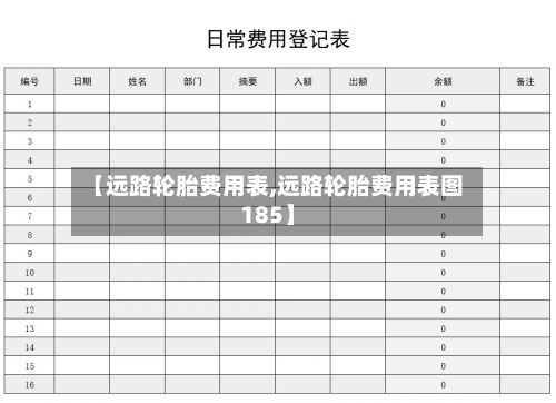 【远路轮胎费用表,远路轮胎费用表图185】