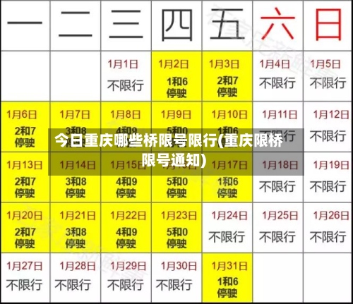 今日重庆哪些桥限号限行(重庆限桥限号通知)