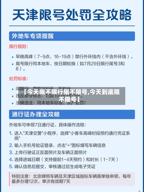 【今天限不限行限不限号,今天到底限不限号】
