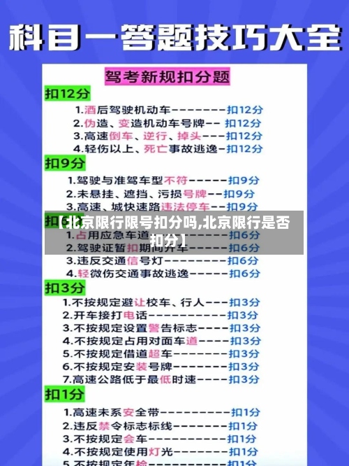 【北京限行限号扣分吗,北京限行是否扣分】