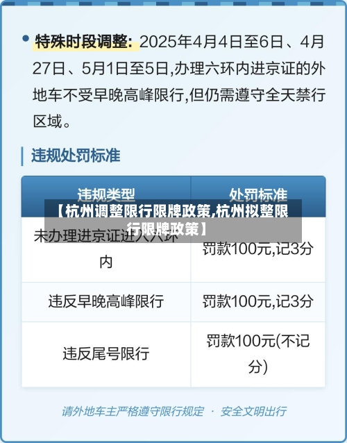 【杭州调整限行限牌政策,杭州拟整限行限牌政策】-第2张图片