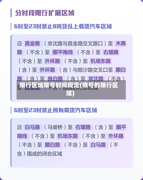 限行区域限号时间规定(限号的限行区域)-第2张图片