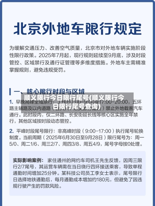 顺义限行今日限行尾号(顺义限行今日限行尾号查询)-第3张图片