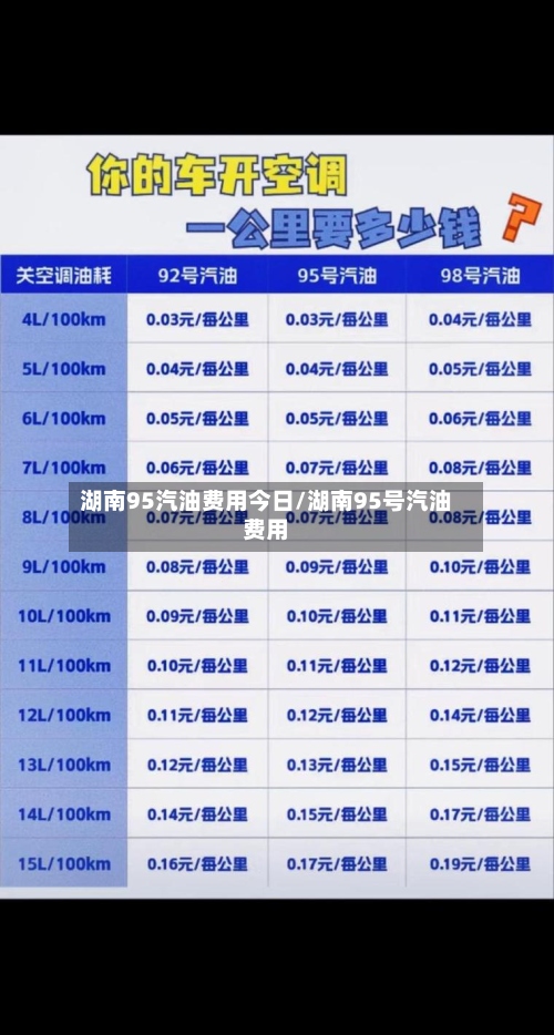 湖南95汽油费用今日/湖南95号汽油费用-第3张图片