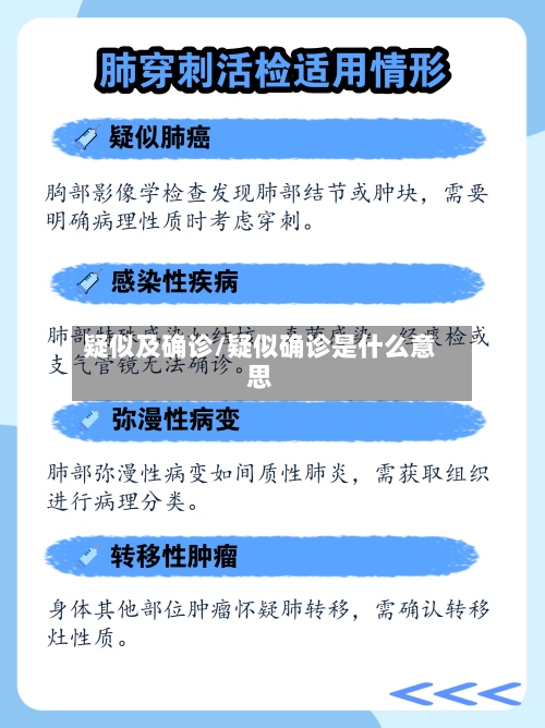 疑似及确诊/疑似确诊是什么意思