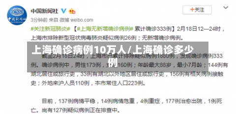 上海确诊病例10万人/上海确诊多少例