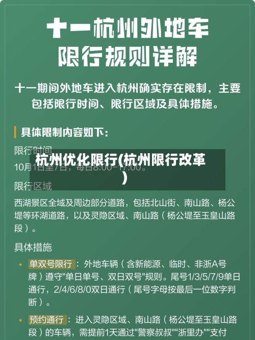 杭州优化限行(杭州限行改革)-第2张图片