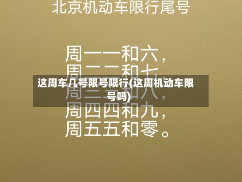 这周车几号限号限行(这周机动车限号吗)-第2张图片
