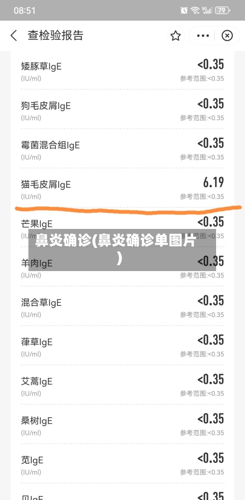 鼻炎确诊(鼻炎确诊单图片)