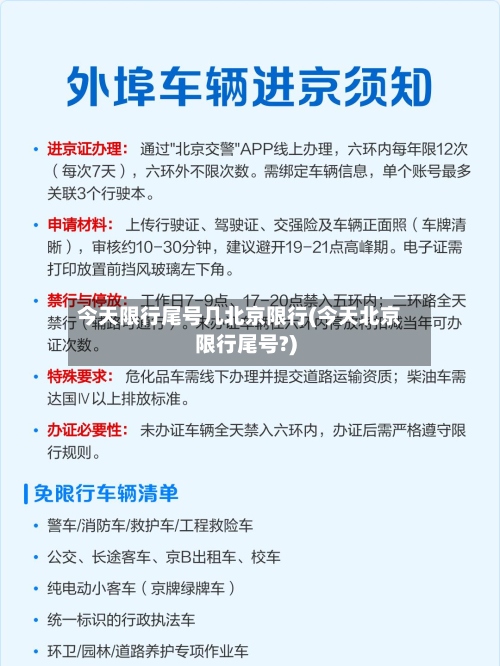 今天限行尾号几北京限行(今天北京限行尾号?)
