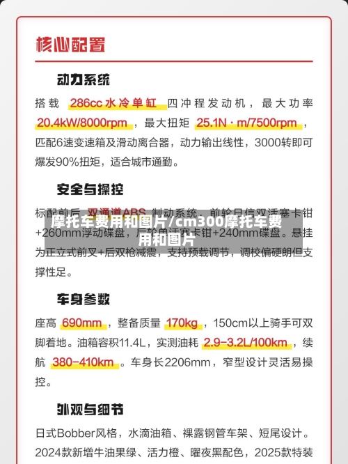 摩托车费用和图片/cm300摩托车费用和图片