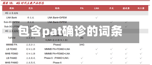 包含pat确诊的词条