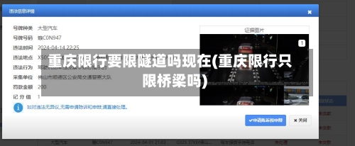 重庆限行要限隧道吗现在(重庆限行只限桥梁吗)
