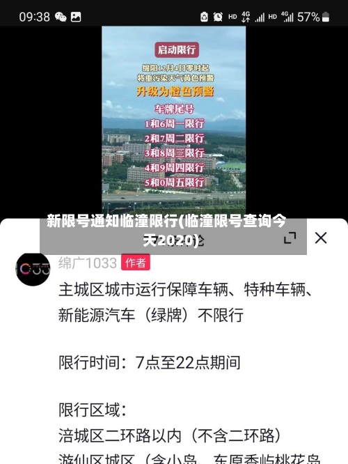 新限号通知临潼限行(临潼限号查询今天2020)