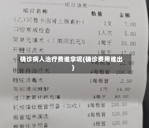 确诊病人治疗费谁拿呢(确诊费用谁出)-第3张图片