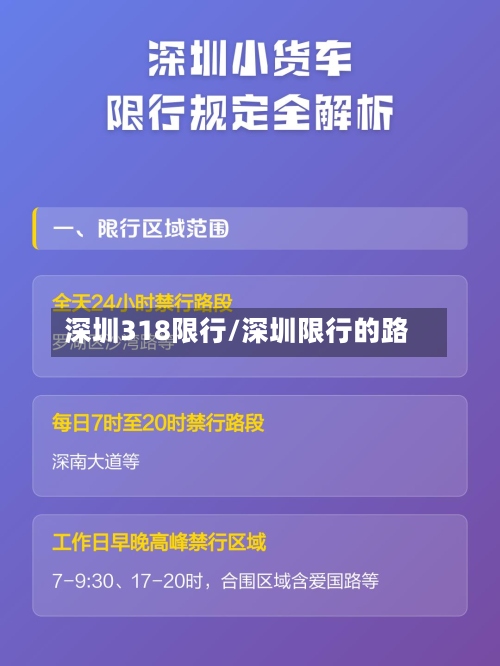 深圳318限行/深圳限行的路