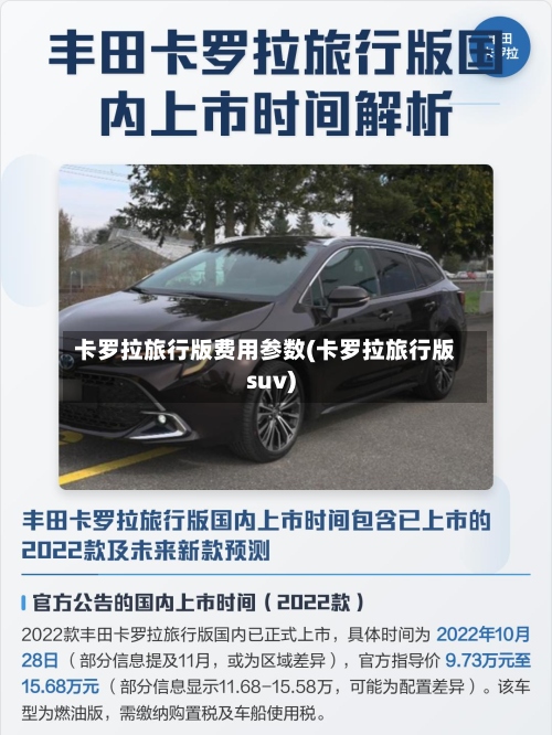 卡罗拉旅行版费用参数(卡罗拉旅行版suv)-第3张图片