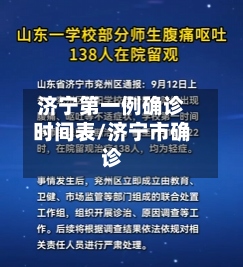 济宁第一例确诊时间表/济宁市确诊-第2张图片