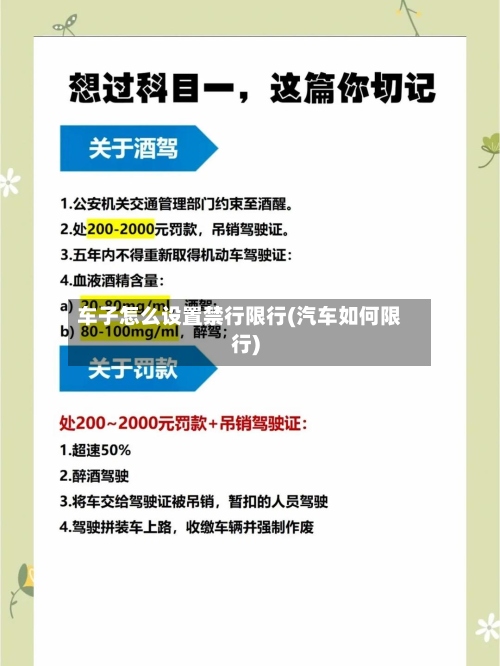车子怎么设置禁行限行(汽车如何限行)-第2张图片