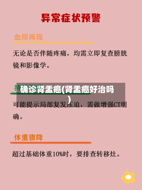 确诊肾盂癌(肾盂癌好治吗)-第3张图片