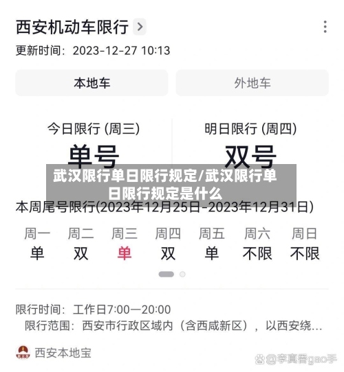 武汉限行单日限行规定/武汉限行单日限行规定是什么-第2张图片