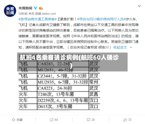 航班4名乘客确诊病例(航班60人确诊)-第2张图片
