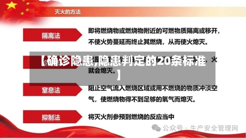【确诊隐患,隐患判定的20条标准】