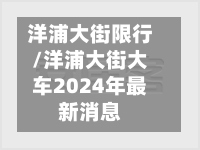 洋浦大街限行/洋浦大街大车2024年最新消息-第2张图片