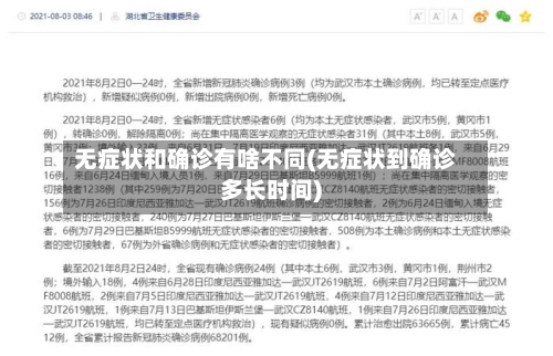 无症状和确诊有啥不同(无症状到确诊多长时间)-第2张图片