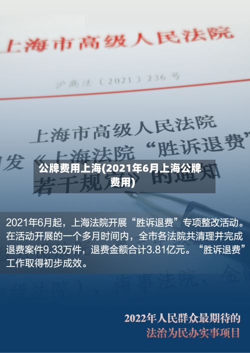 公牌费用上海(2021年6月上海公牌费用)